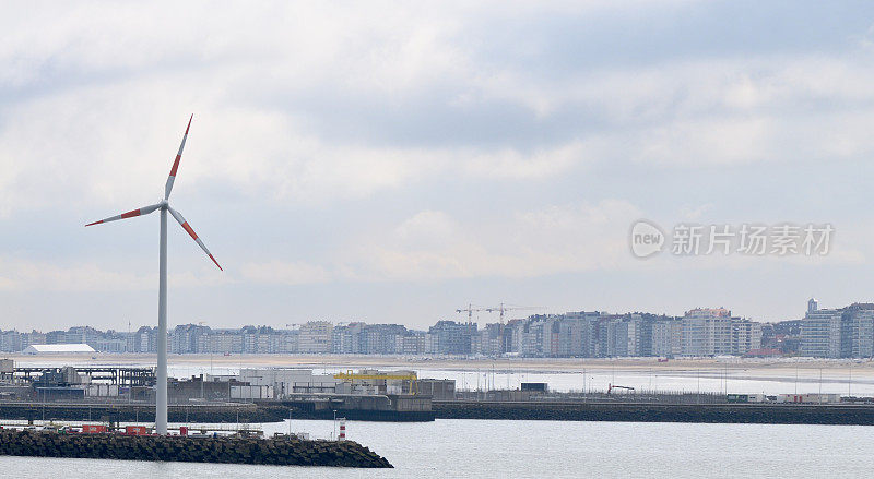 Zeebruge Skyline和Windmill